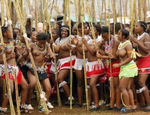 Swaziland: Les jeunes femmes vierges célèbrent la "Danse des Roseaux"...photos