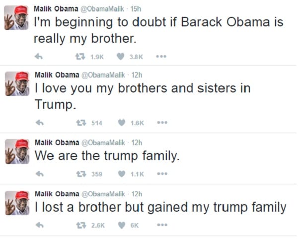Barack Obama: Son frère Malik le traite de ''menteur'' et l'accuse d'avoir ''maltraité leur maman''