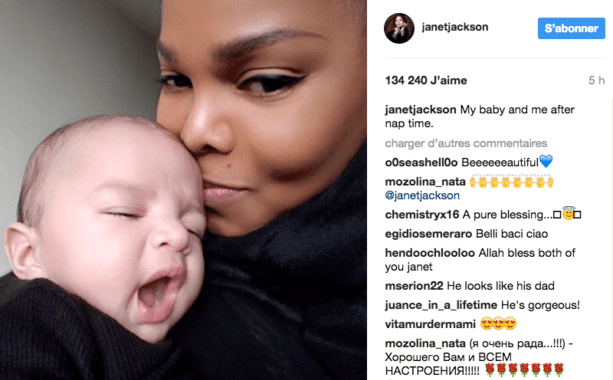 USA: Janet Jackson dévoile le visage de son bébé...photo