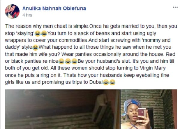 Une nigériane révèle pourquoi les hommes mariés préfèrent les filles comme elle
