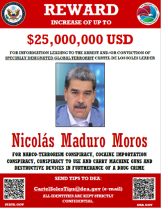 Les USA promettent 65 millions pour la capture du président vénézuélien Maduro