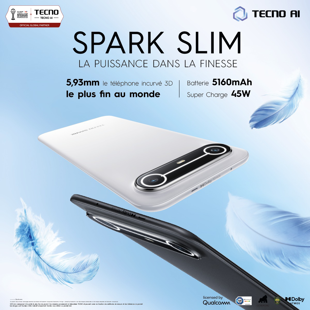 TECNO propulse la CAN 2025 avec sa campagne “Power Your Moment” et révèle le SPARK Slim, le smartphone ultra-fin qui surpasse les limites de la concurrence