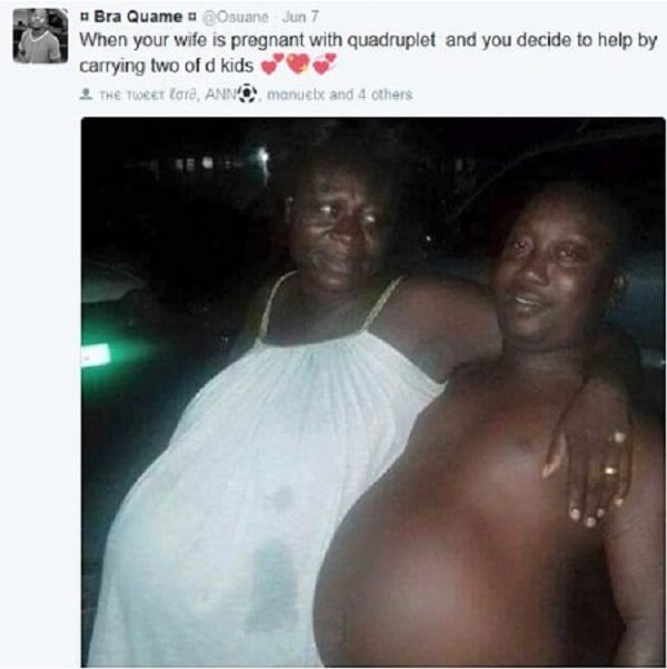 Hilarant! Entre la femme et l'homme qui est enceinte? : PHOTO