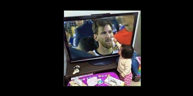 messi pleure