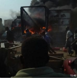 Urgent-Togo : Incendie dans un parc automobile au Port de Lomé (Photos)