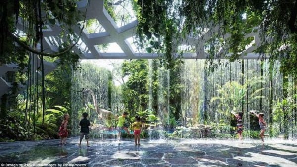 Découvrez en photos le premier hôtel du monde qui aura une forêt tropicale et une plage artificielle dans le ciel