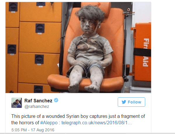 Syrie: Un enfant de cinq ans devient le symbole des rebelles d’Alep