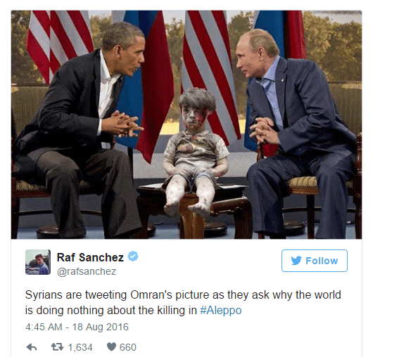 Syrie: Un enfant de cinq ans devient le symbole des rebelles d’Alep