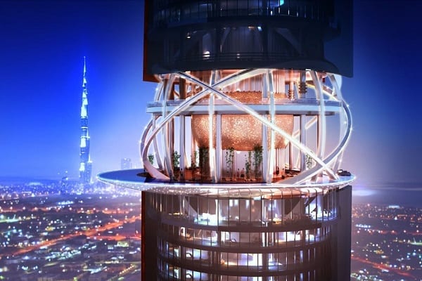 Découvrez en photos le premier hôtel du monde qui aura une forêt tropicale et une plage artificielle dans le ciel