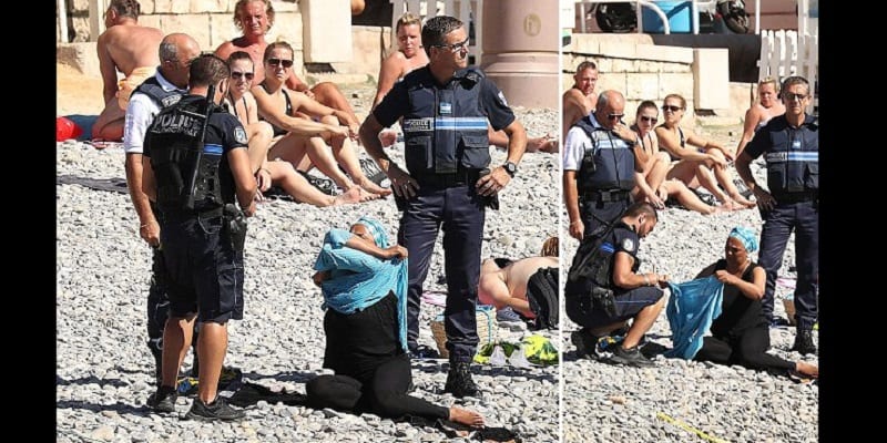 France: La police ordonne à une musulmane de retirer son burkini sur la plage à Nice (PHOTOS)