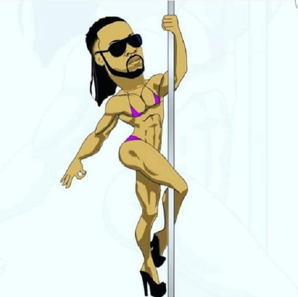 Flavour en s3xy bikini, des hauts talons, pose sur une barre de danse: PHOTOS