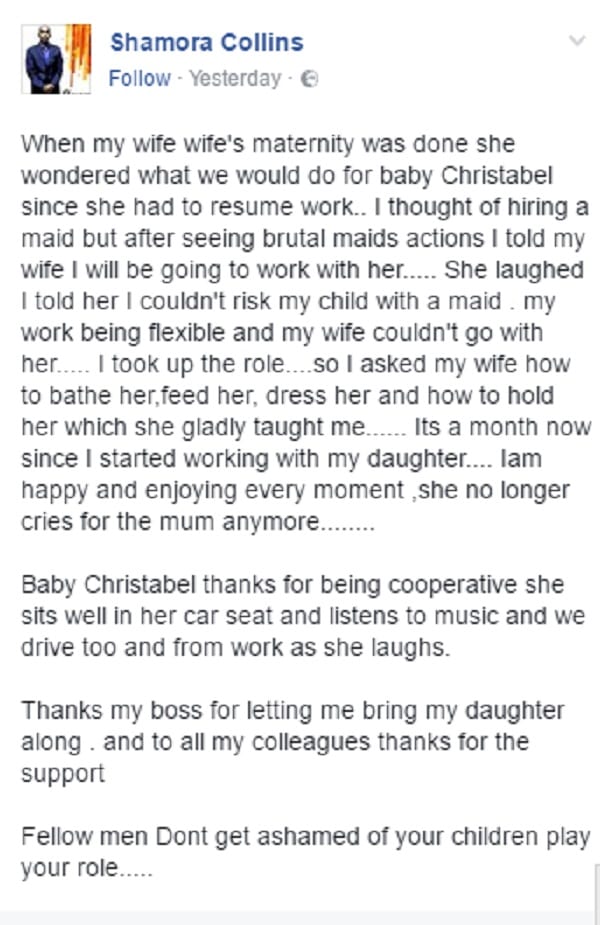 Ouganda: Un papa salué pour avoir pris le rôle de sa femme dans son foyer (PHOTOS)