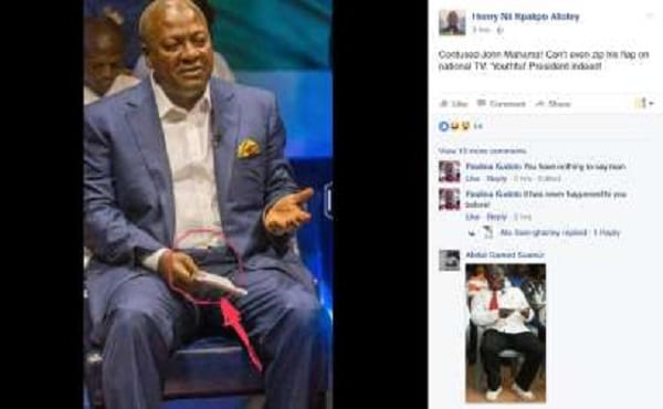 Insolite: Le président ghanéen apparaît à la télé avec la fermeture éclair de son pantalon ouverte: PHOTOS