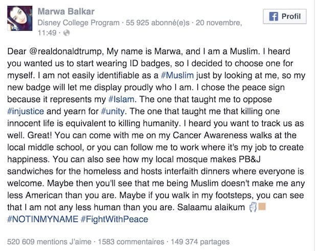 Une musulmane fait le buzz avec sa lettre ouverte à Donald Trump