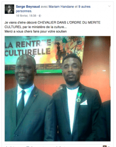 Serge Beynaud décoré par l'Etat ivoirien