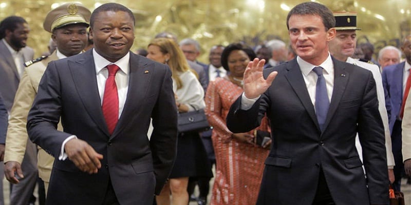 Faure et Manuel Valls à Lomé