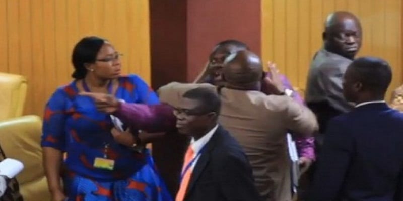 photo de la bagarre entre les parlementaires