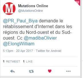 L'internet est de retour : la partie anglophone du Cameroun « ressuscite » 4 mois après le « black out »