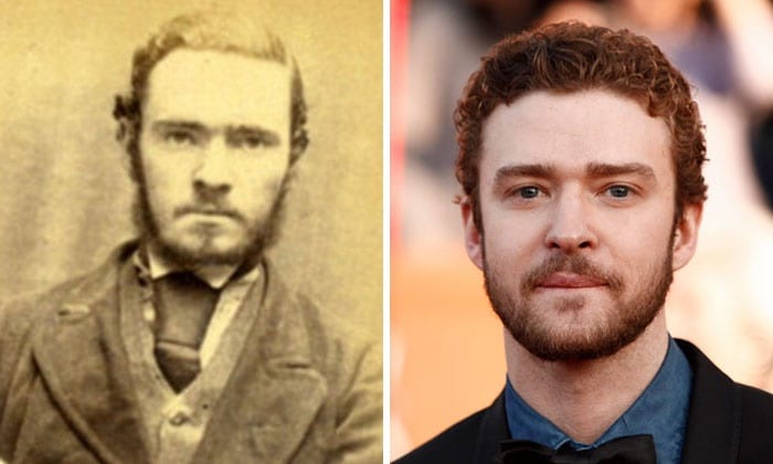 Top 13 des célébrités avec leurs sosies dans le passé...Photos