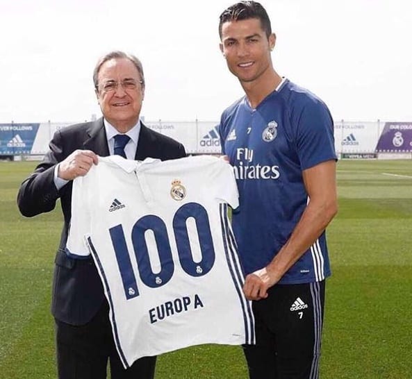 Real Madrid: pour ses 100 buts marqués en coupe d'Europe, Ronaldo reçoit un cadeau de son président...Photo