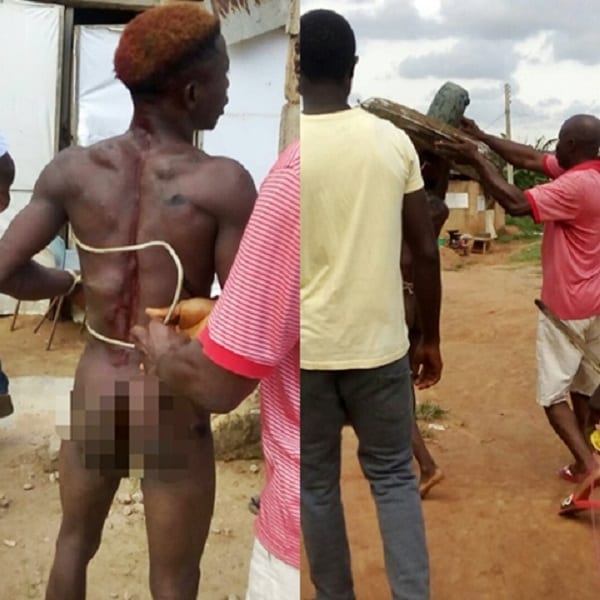 Nigeria: un homme battu et déshabillé pour avoir volé un ventilateur dans une église(PHOTOS)