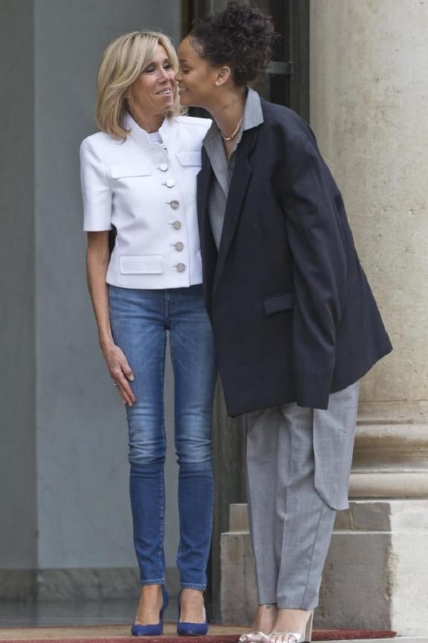 Rihanna rencontre le couple Macron à l'Elysée dans un look détonnant: PHOTOS