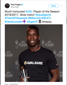 Paul Pogba élu meilleur joueur de la Ligue Europa