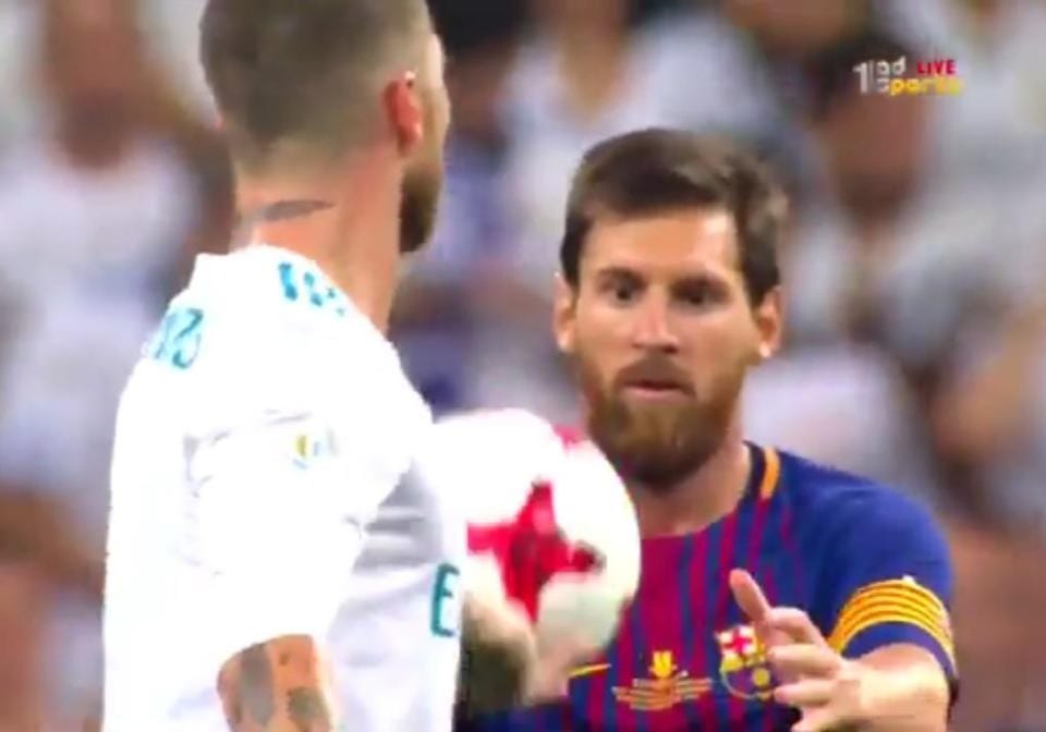 Super-coupe d'Espagne: provoqué par Ramos, Lionel Messi insulte la mère du Madrilène...photos