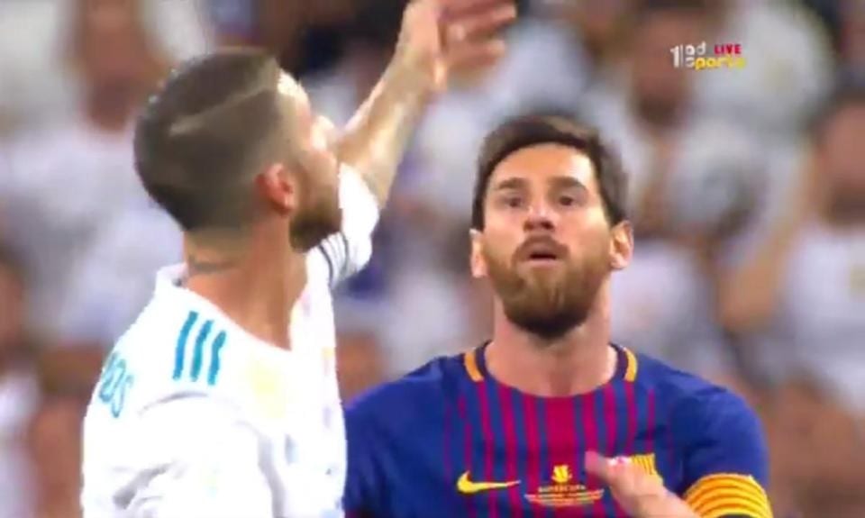 Super-coupe d'Espagne: provoqué par Ramos, Lionel Messi insulte la mère du Madrilène...photos
