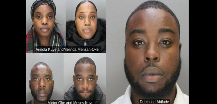 Londres: 5 Nigérians condamnés à la prison (photos)