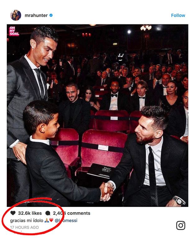 Quand le fils de Cristiano Ronaldo rencontre son idole...Lionel Messi.