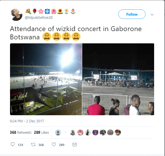 Botswana : les fans boycottent le concert de Wizkid (photos)