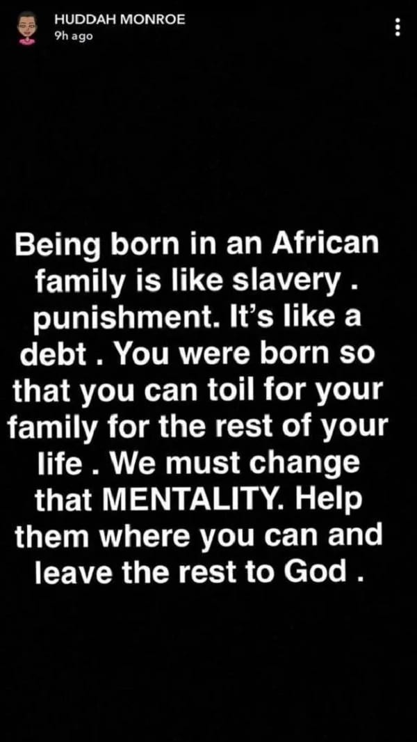 Huddah Monroe : « naître dans une famille africaine, c’est comme de l’esclavage »