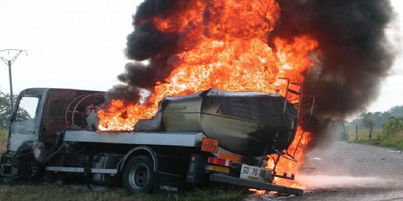 explosion camion