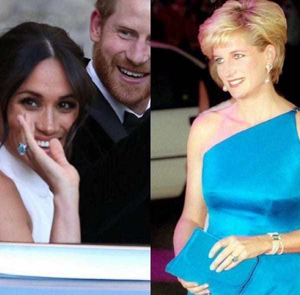 Meghan Markle porte la bague en diamant de la princesse Diana