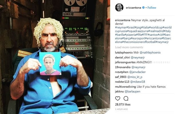 Mondial 2018: Eric Cantona se moque de la coiffure de Neymar