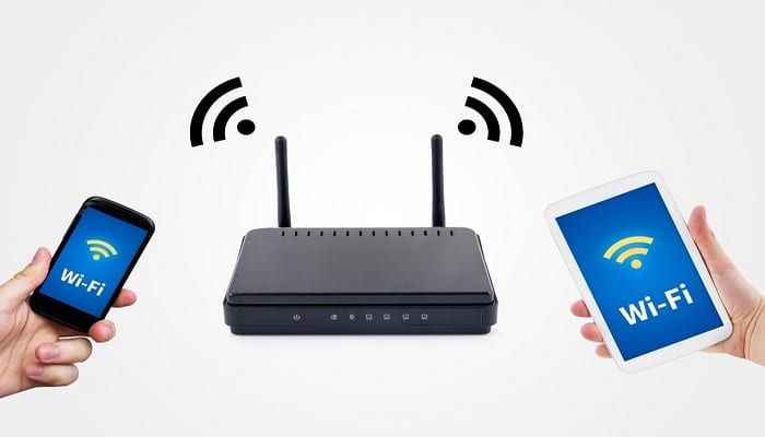 Wireless router with mobile device network concept