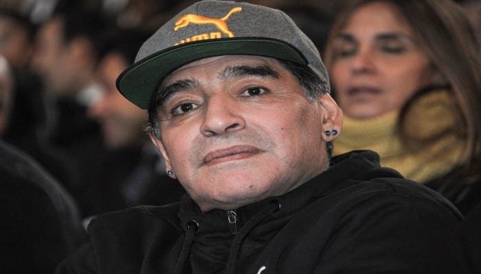 FOOTBALL : Arrivee Diego Maradona Temple renommée Italienne – Florence – 17/01/2017