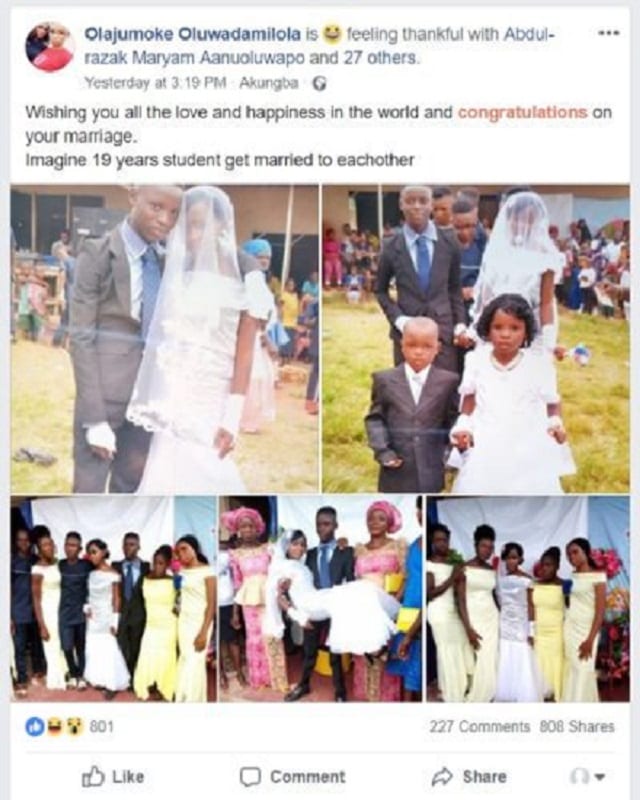 Nigeria: Des élèves de 19 ans se marient en grande pompe (PHOTOS)