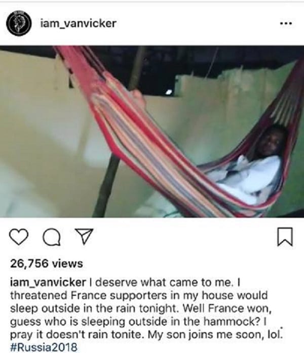 Ghana/Mondial 2018: l'acteur Van Vicker dort dehors après avoir perdu un pari