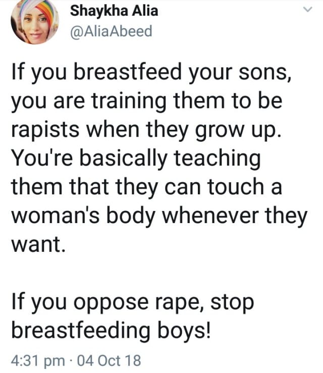 Allaiter son fils, c'est le former à être un violeur selon une féministe