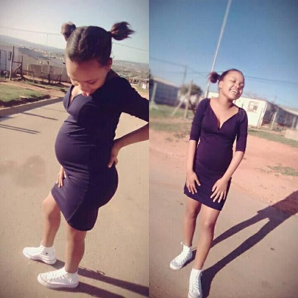 Afrique du Sud: une fille de 12 ans enceinte et ''fière'' embrasse le futur père-PHOTOS
