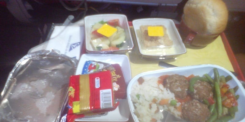 nourriture dans l’avion