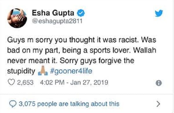 Une actrice indienne compare Alex Iwobi d’Arsenal à un gorille. La toile s'enflamme!