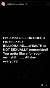 Huddah Monroe : « J’ai couché avec des milliardaires...la richesse ne se transmet pas sexuellement »