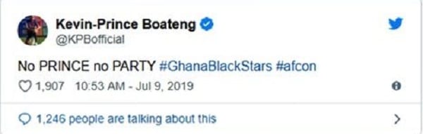 CAN 2019: Kevin Prince Boateng se moque des Black Stars du Ghana après leur élimination