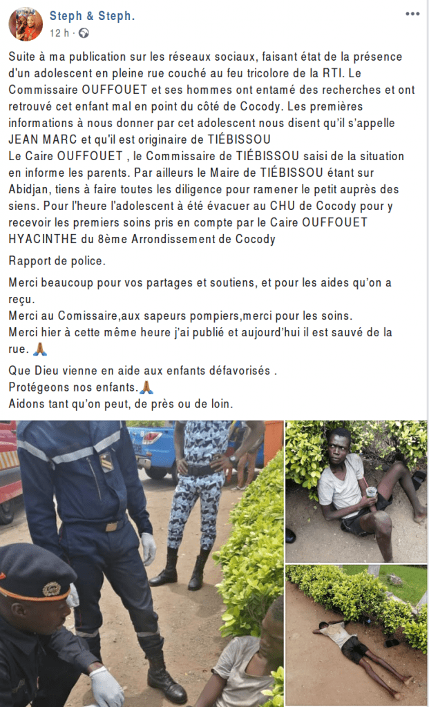 Côte d'Ivoire: Voici comment les réseaux sociaux ont sauvé la vie d'un jeune garçon abandonné