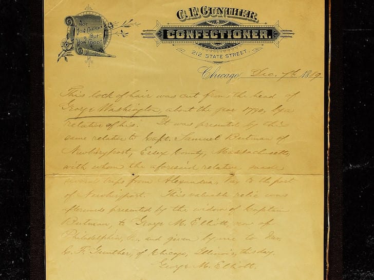 États-Unis : les cheveux réels de George Washington mis en vente à 50 000 dollars (photo)