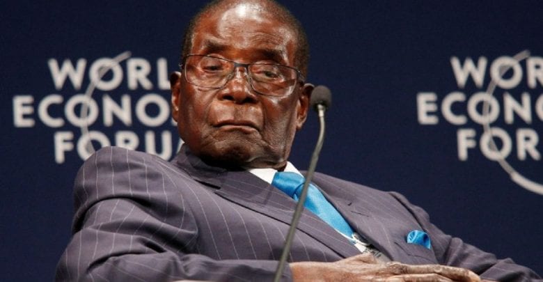 Zimbabwean President Mugabe participates in a discussion at the World Economic Forum on Africa 2017 meeting in Durban