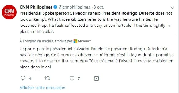 Rodrigo Duterte: son « corps répand une odeur rafraîchissante », dixit son porte-parole